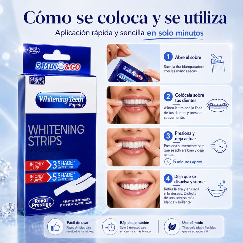 Tiras Blanqueadoras Dentales Royal Prestige - Image 4