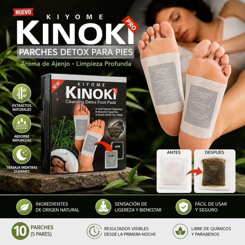 Parches Desintoxicantes Kinoki con Carbon activado - Image 1