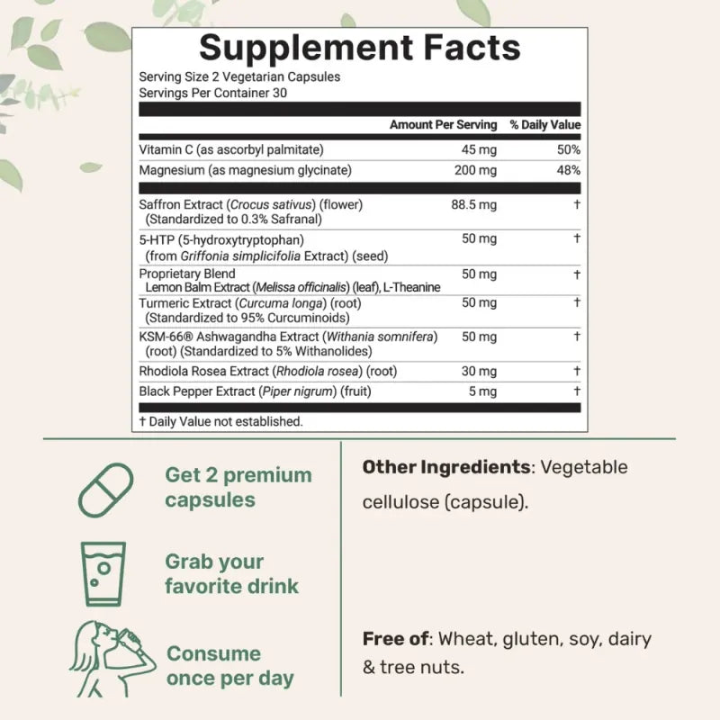 Saffron+ Advanced Micro Ingredients | 60 Cápsulas Vegetarianas - Importada - Image 2