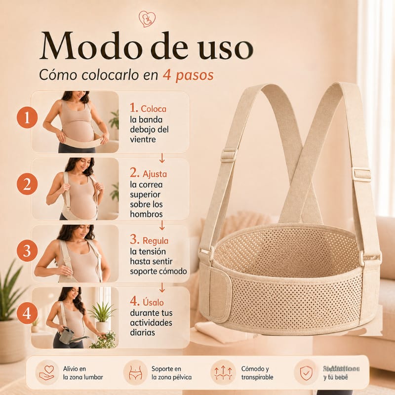 Cinturón de soporte maternal ajustable - Image 3