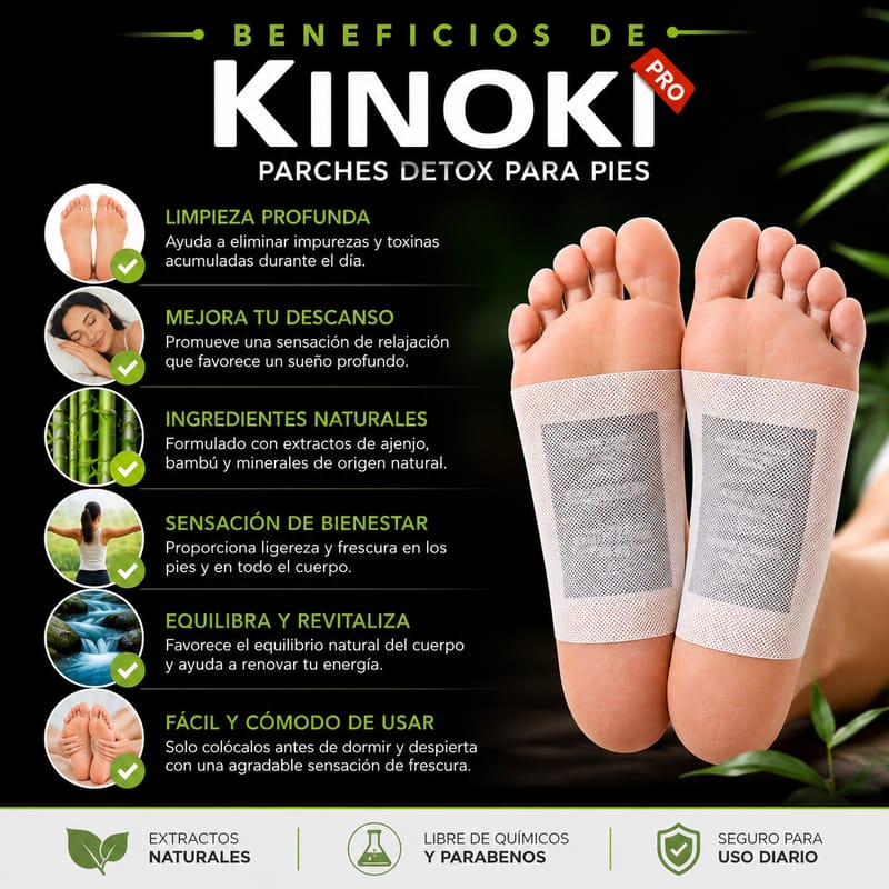Parches Desintoxicantes Kinoki con Carbon activado - Image 3