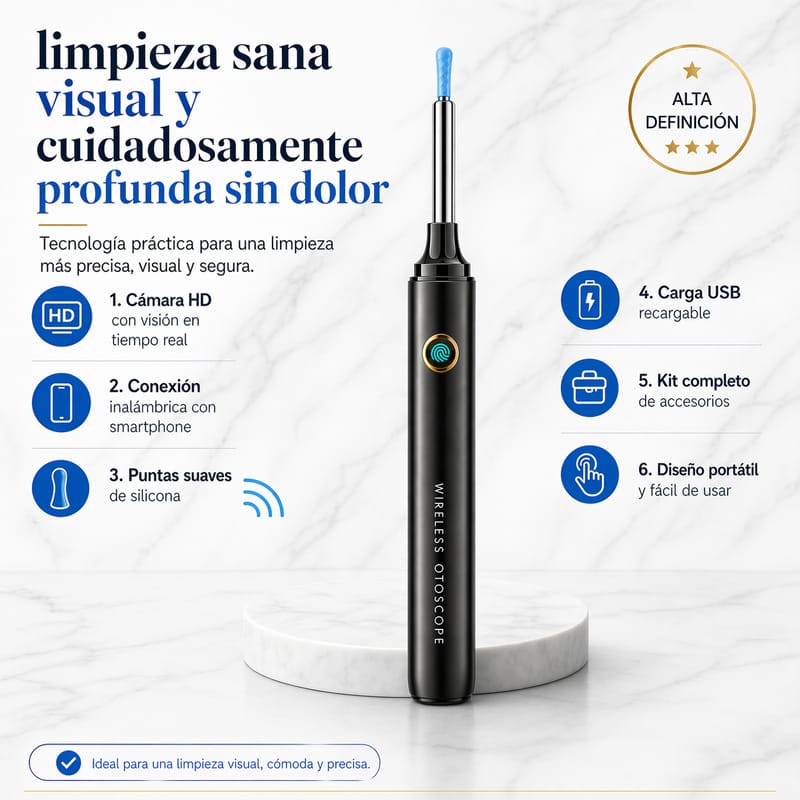 Otoscopio limpiador de oídos con cámara HD - Image 3