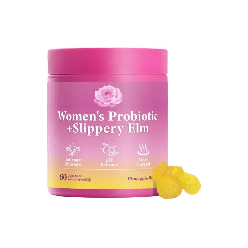 Women’s Probiotic + Slippery Elm | Pineapple Flavor | 60 Gummies - Importada - Image 1
