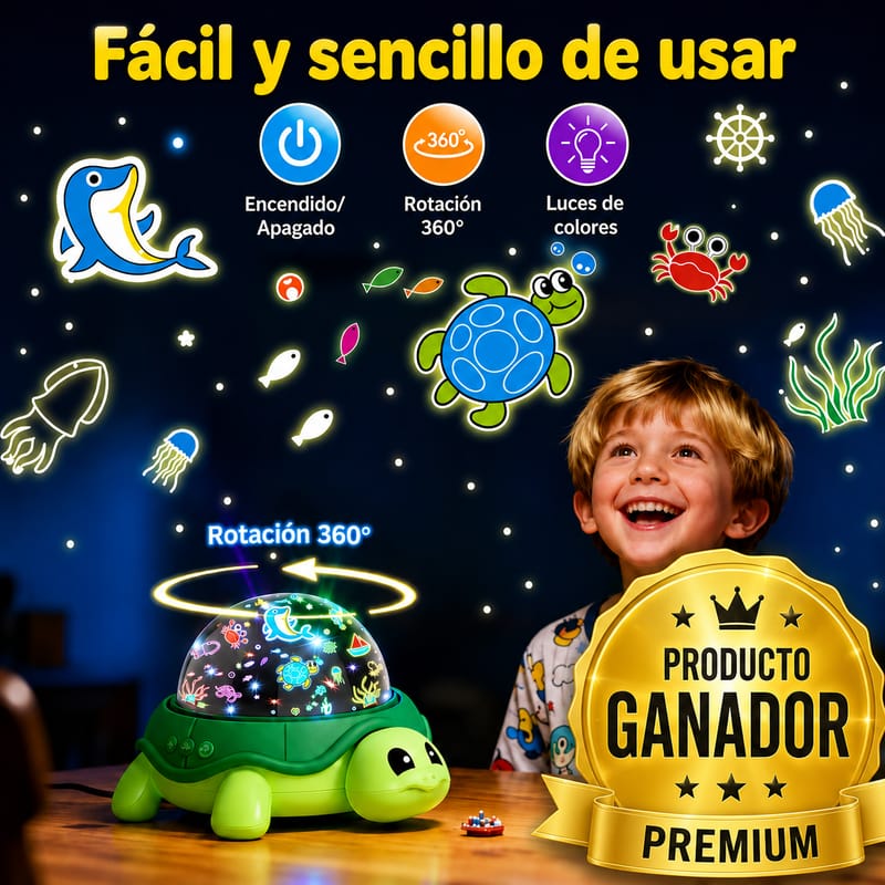 🐢Lampara Proyector Tortuga 360° ✨ - Image 1