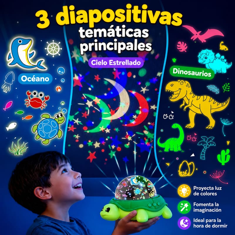 🐢Lampara Proyector Tortuga 360° ✨ - Image 2